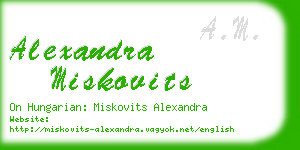 alexandra miskovits business card